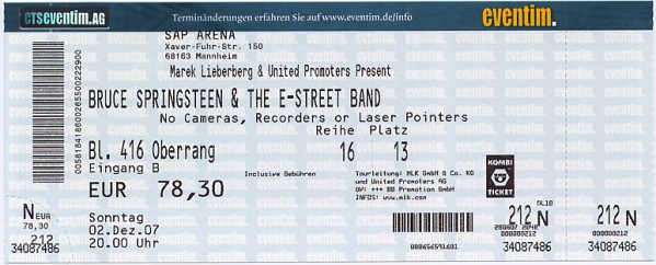 Ticket Springsteen