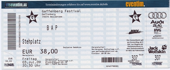 BAP Gaffenberg Festival Ticket