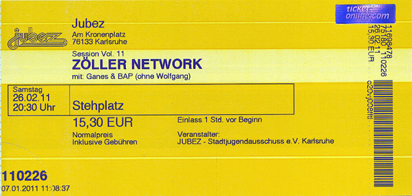 Ticket Zöller Network Session 11