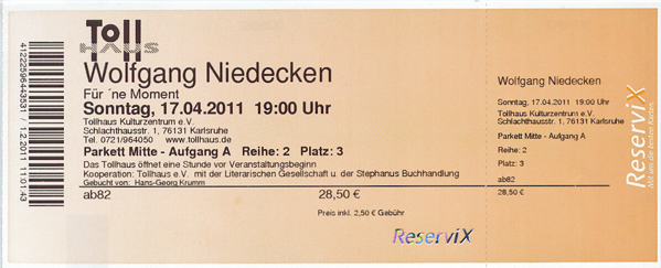 Ticket
                    Wolfgang Niedecken