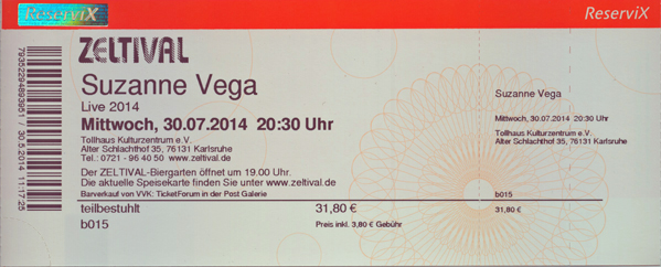 Ticket Suzanne Vega