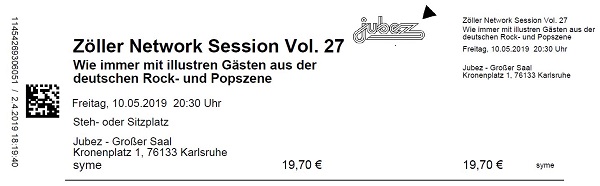Ticket Zöller Network Session 27