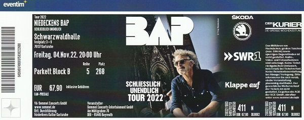 Ticket BAP Karlsruhe