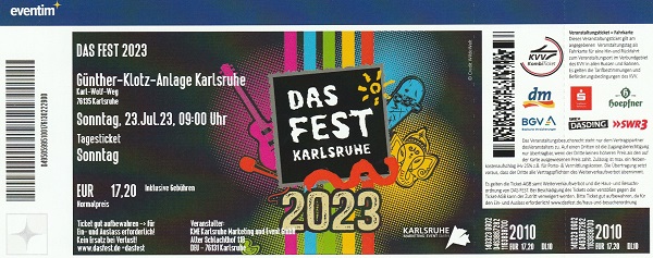 Ticket Das Fest 23.07.2023