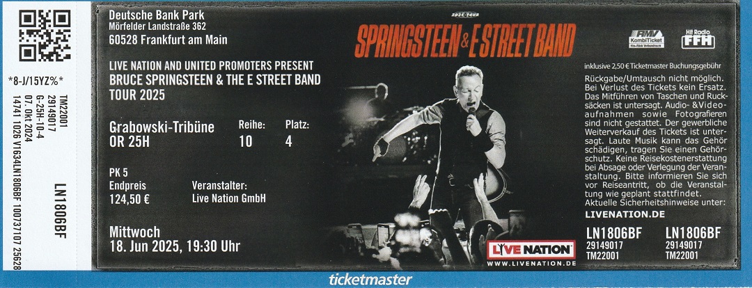 Ticket Bruce Springsteen