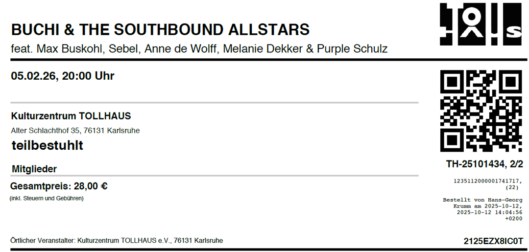 Ticket Buchi & The Southbound
        Allstars